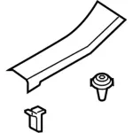 EJ7Z7813229AE - Body: Rear Sill Plate for Lincoln: MKC Image