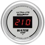 6537 - : GAUGE, WATER TEMP, 2 1/16", 340?F, DIGITAL, SILVER DIAL W/ RED LED for AutoMeter Image