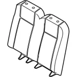 HK4Z6366601CV - Body: Seat Back Cover for Ford: Transit-150, Transit-250, Transit-350, Transit-350 HD Image