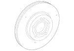 247421191207 - Brake System: Brake Disc, Vented for Mercedes-Benz: CLA250, CLA35 AMG, EQB 250+, EQB 300, EQB 350, GLA250, GLA35 AMG, GLB250, GLB35 AMG Image