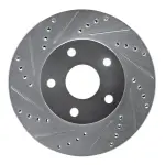 63176109L - : DFC Brake Rotor - Drilled and Slotted - Silver for DYNAMIC FRICTION Image