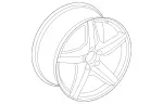 19040101007X71 - Suspension: Wheel for Mercedes-Benz Image