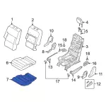 LB5Z7863841B - Body: Seat Cushion Pad for Ford: Explorer, Police Interceptor Utility Image