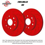 C54173R - : SP Performance, Rotors, Cross-Drilled, Red Zinc Coated, Set for SP Performance Image
