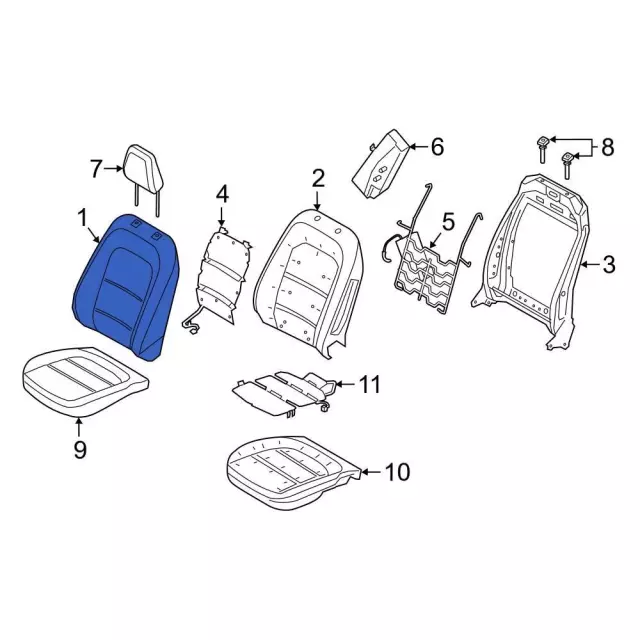 LJ6Z7864417EC - : Seat Back Cover for Ford: Escape Image