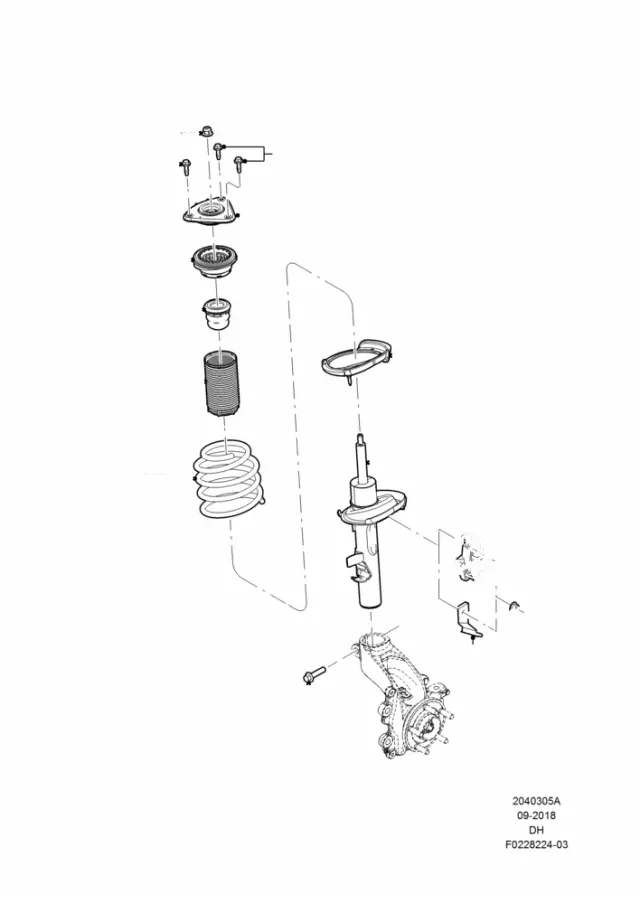 CV6Z3C448A - Suspension: Strut Mount Bolt for Ford Image