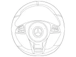 46050099E38 - Steering: Steering Wheel for Mercedes-Benz Image