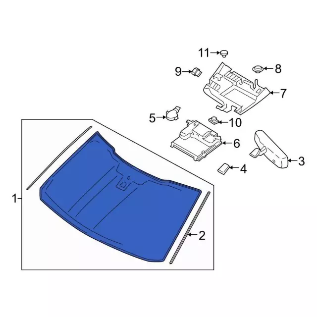 JL1Z7803100P - : Windshield for Ford: Expedition Image