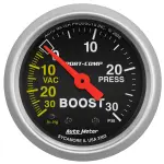 3303 - : GAUGE, VAC/BOOST, 2 1/16", 30INHG-30PSI, MECHANICAL, SPORT-COMP for AutoMeter Image