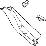 CV6Z5842907AA - Body: Lift-gate Trim for Ford Image