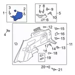 LB5Z7831004BC - : 2020-2024 Ford - Pillar Trim for Ford: Explorer, Police Interceptor Utility Image