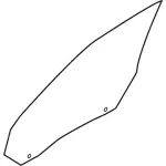 8A8Z7421410A - Body: Door Glass for Ford: Flex Image