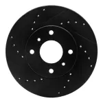 63367040L - : DFC Brake Rotor - Drilled and Slotted - Black for DYNAMIC FRICTION Image