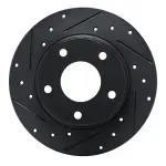 63367115L - : DFC Brake Rotor - Drilled and Slotted - Black for DYNAMIC FRICTION Image