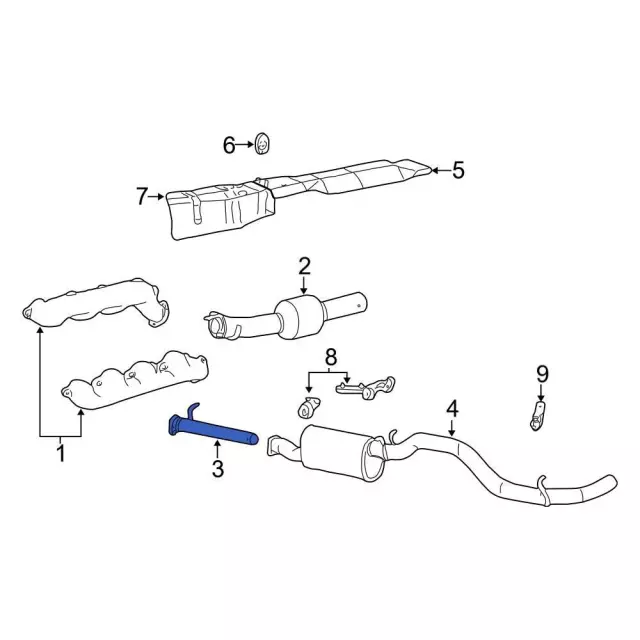 3C3Z6K854A - : Inlet Pipe for Ford: E-350 Club Wagon, E-350 Super Duty, E-450 Super Duty, Excursion, F-250 Super Duty, F-350 Super Duty, F-450 Super Duty, F-550 Super Duty Image