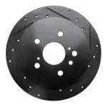 63376086R - : DFC Brake Rotor - Drilled and Slotted - Black for DYNAMIC FRICTION Image