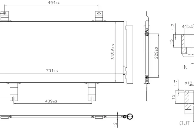940908 - : Nissens A/C Condenser and Receiver Drier Assembly for NISSENS Image