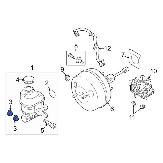 W520212S440 - : Power Brake Booster Nut for Ford Image