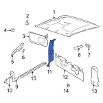 7C3Z28278D13AA - Body: Truck Cab Corner Trim Panel for Ford: F-250 Super Duty, F-350 Super Duty Image
