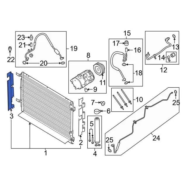 A/C Condenser Seal - Ford (KR3Z-19E572-H)