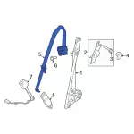 JC3Z26611B08BA - Electrical: Seat Belt Lap And Shoulder Belt for Ford: F-450 Super Duty Image