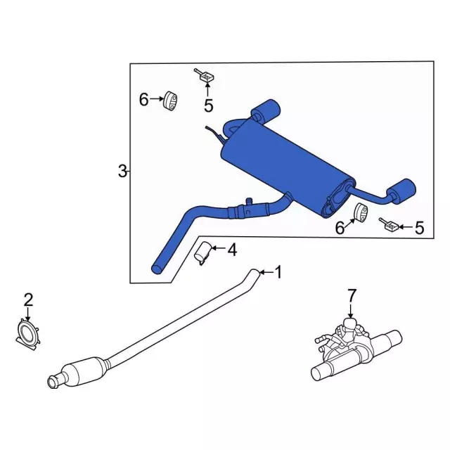 PZ1Z5A289C - Exhaust: Rear Muffler for Ford: Escape Image