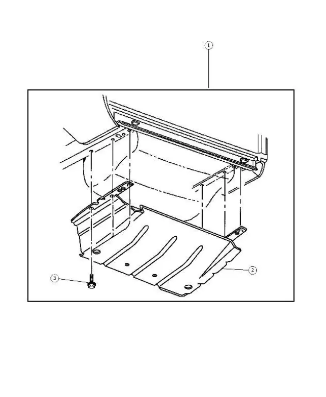 52001174 - Frames and Bumpers: Sill Reinforcement, Right for Mopar Image