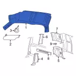 F85Z1851944CAA - Body: Headliner for Ford: F-150, F-250 Image