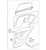 25373009033E35 - Body: Door Trim Panel for Mercedes-Benz Image