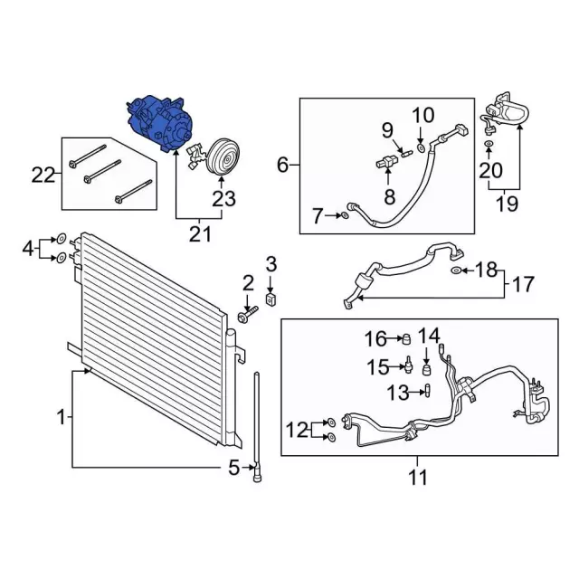 L1MZ19703K - HVAC: Compressor Assembly for Ford Image