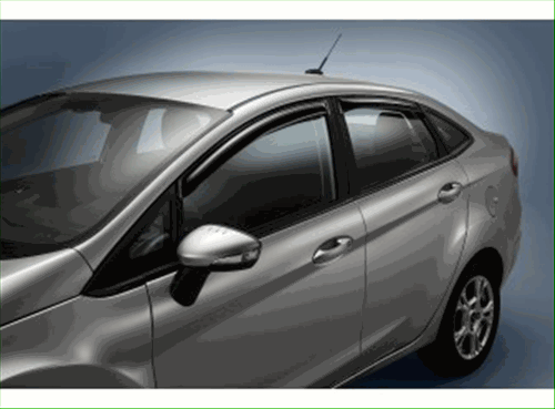 Fiesta 4-Door Sedan OEM Ford Smoke Side Window Deflector Kit 4-piece - Ford (VGE8Z-18246-A)