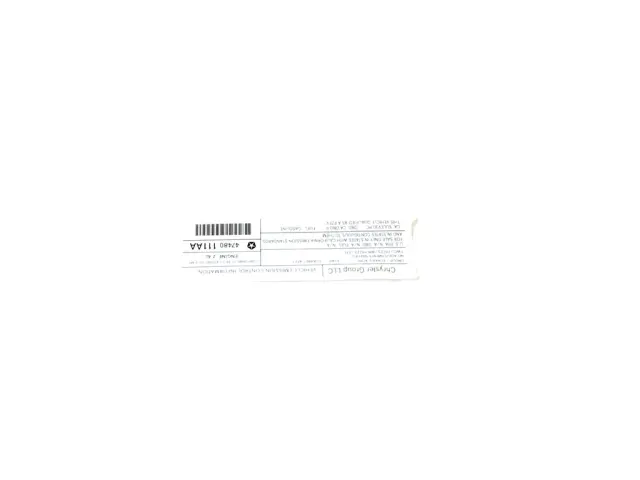 Vehicle Emission Control Information Label - Mopar (47480111AA)