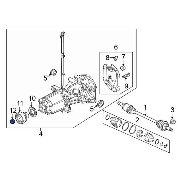 Differential Drive Pinion Nut - Ford (6L8Z-4320-B)