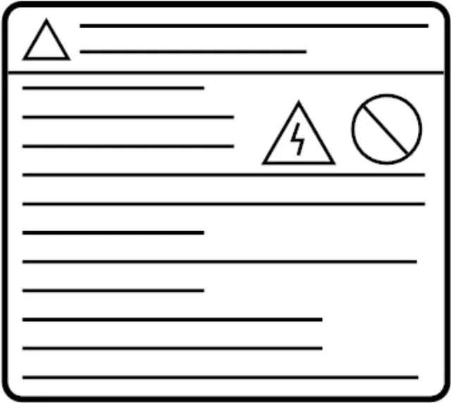 993B13NF1A - Electrical: Caution Label for INFINITI: JX35, QX60 Image