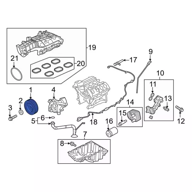 ML3Z6312B - : Crankshaft Pulley for Ford: Expedition, F-150 | Lincoln: Navigator Image