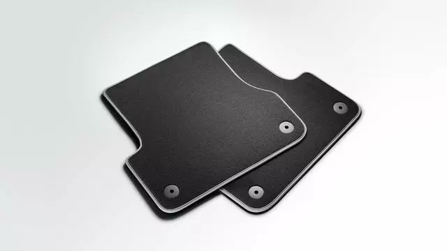 4G0061276MNO - Interior: Premium Textile Floor Mats - Rear - Black for Audi: A6 Quattro, A7 Quattro, S6, S7 Image