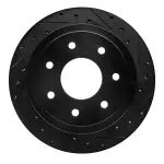 63354189R - : DFC Brake Rotor - Drilled and Slotted - Black for DYNAMIC FRICTION Image
