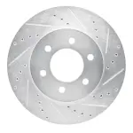 63154183R - : DFC Brake Rotor - Drilled and Slotted - Silver for DYNAMIC FRICTION Image