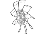 F5AZ8600A - Cooling System: Fan Blade for FORD Image