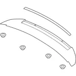 BR3Z6344210BA - Body: Spoiler for Ford: Mustang Image