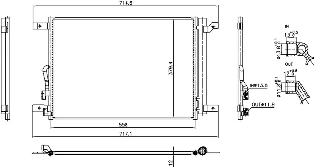 940974 - : Nissens A/C Condenser and Receiver Drier Assembly for NISSENS Image