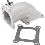 3848 - : Ultra Low Profile Universal Intake Elbow - 90mm T.B. to 4150 Flange for Edelbrock Image