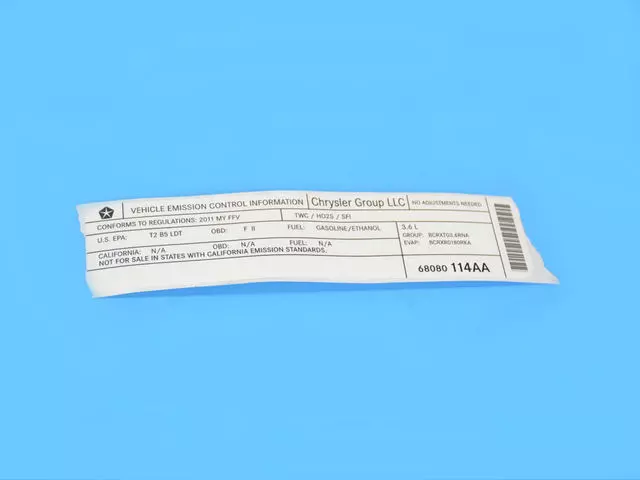 68080114AA - Labels: Veci Label Label for Jeep: Grand Cherokee Image