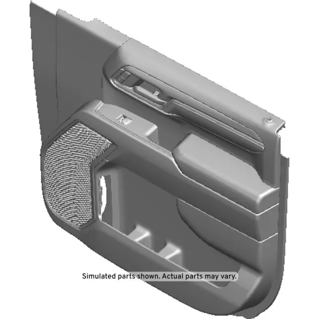 Genuine OEM GM Left Interior Door Trim Handle Cap For 2019-2025 Silverado & Sierra - Driver Rear, Black Textured, 84630349