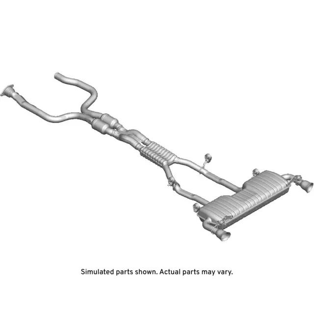 84072838 - : Exhaust Muffler Assembly with 3-Way Catalytic Converter, Pipes, Shield, and Insulator for GM Image