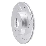 63167030R - : DFC Brake Rotor - Drilled and Slotted - Silver for DYNAMIC FRICTION Image