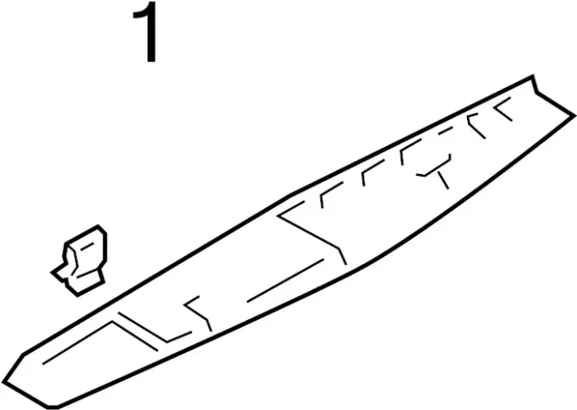 909903GP0C - Body: Upper Gate Trim Clip for INFINITI: QX80 Image