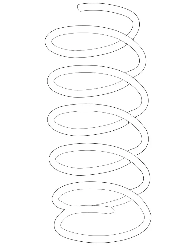 2043240604 - Springs, Suspension and Hydraulic Components: Rear Spring for Mercedes-Benz: C250, C300, C350, C63 AMG, E550, SLC43 AMG, SLK55 AMG Image image