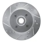 63154026L - : DFC Brake Rotor - Drilled and Slotted - Silver for DYNAMIC FRICTION Image