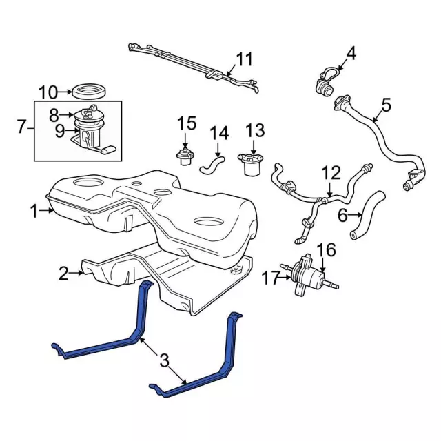 6G1Z9092AX - : Fuel Tank Strap for Ford: Five Hundred | Mercury: Montego Image